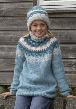 2027-1f "Nova"-genser og lue Alpaca Maya