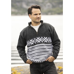 k-2619-04b "Fanatun" zipper genser