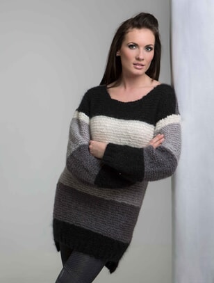 1214-3 Genser med striper