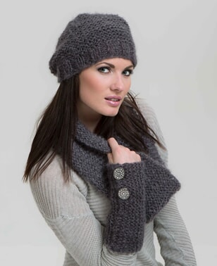 1214-11 Skjerf, lue og ermevarmere