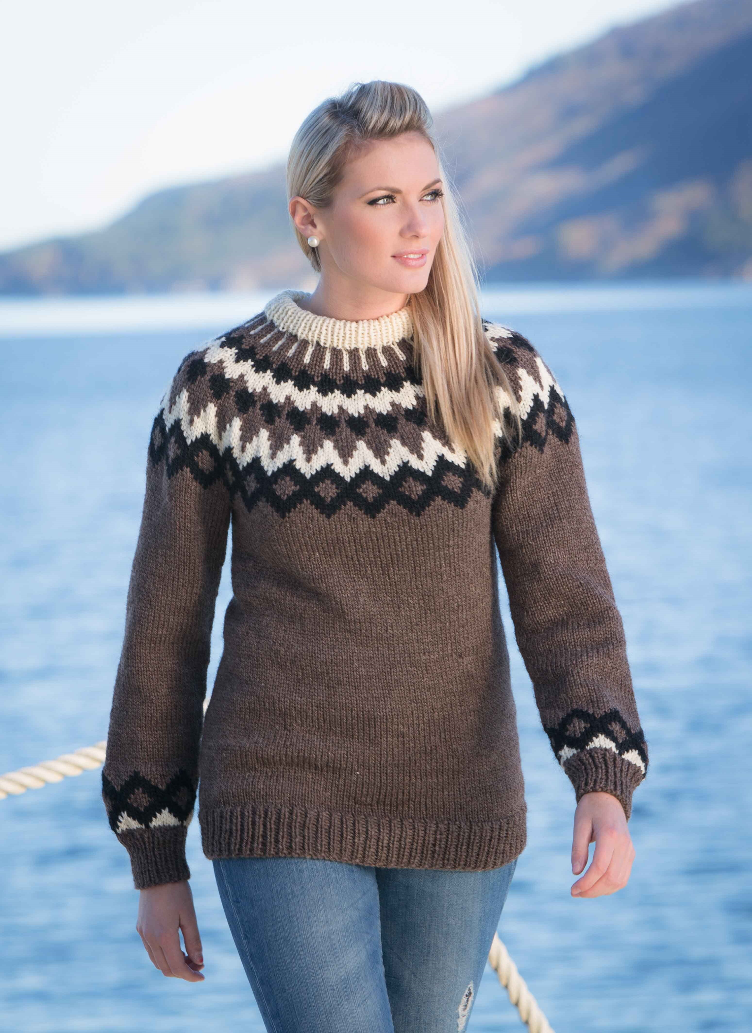 Herregenser Viking of Norway 1309 18 Genser med raglan STRIKKEPAKKER
