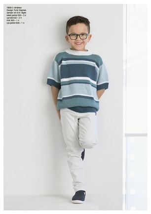 1809-2a Andrea genser i blå