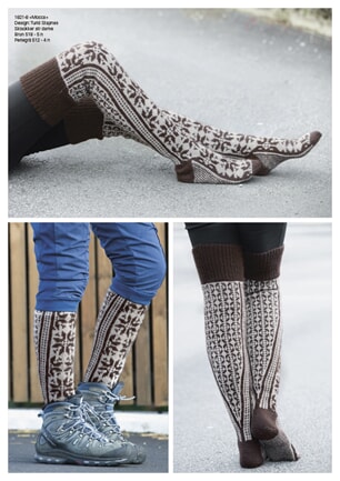 1821-8 "Mocca"-skisokk