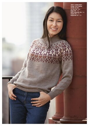 1903-3b "Mette-Marit"-genser (lys brun)