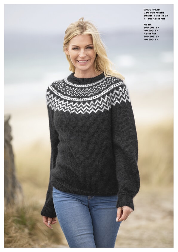 2013 3 Paula genser Viking of Norway Genser strikket i Kid Mohair og Alpaca Fine Viking of Norway