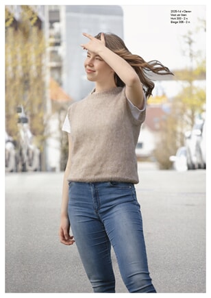 2025-1d "Clara"-vest Beige