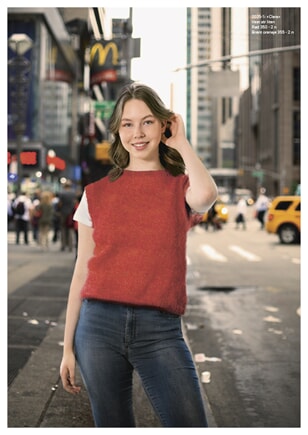 2025-1i "Clara"-vest Rød