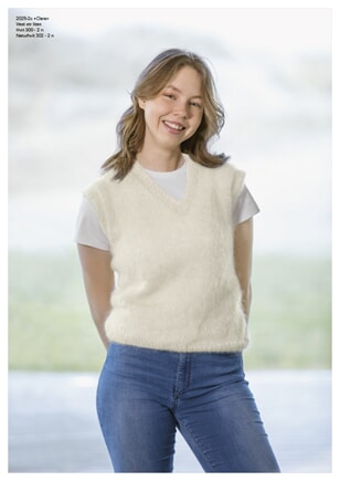 2025-2c "Clara"-vest Hvit