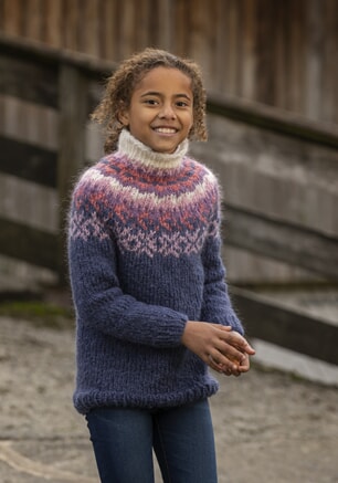 2026-2 "Nova"-genser og lue Jeansblå