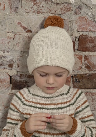 2204-7a "Rolling"-genser og lue